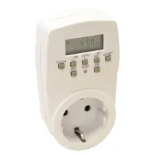 TRACON TKO-DHE Dugaszolható elektronikus kapcsolóóra, heti 230V, 16A, IP20 villanyszerelés