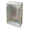 TRACON TME605022T Műanyag elosztószekrény átlátszó ajtóval H×W×D=600×500×220mm, IP65, IK10, 1000V AC/DC, RAL7035