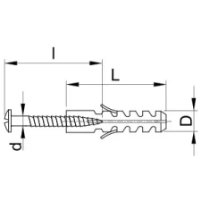 TRACON TN12 Négyszögletes tipli, sötétszürke M12×52mm, PE barkácsolás, csiszolás, rögzítés