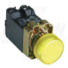 TRACON Tokozott jelzőlámpa, fémalap, sárga, trafóval, izzó nélk.3A/400V AC, IP44, NYGI6