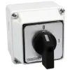TRACON Tokozott kézikapcsoló, BE-KI 400V, 50Hz, 25A, 2P, 7,5kW, 48×48mm, 90°, IP44