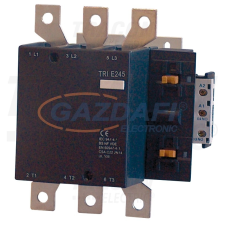 TRACON TR1E245 Nagyáramú kontaktor 660V, 50Hz, 245A, 132kW, 230V AC, 3×NO+1×NO villanyszerelés