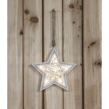 TRACON Tracon CHRSTWW5WW LED karácsonyi csillag, fa, elemes Timer 6+18h,5LED, 3000K, 2xAA karácsonyfa izzósor