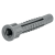TRACON Univerzális tipli+csavar, szürke  M8x45mm, PA6.6