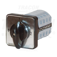 TRACON Választókapcsoló, 0-1-2400V, 50Hz, 125A, 2×3P, 30kW, 88×88mm, 90° villanyszerelés