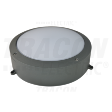 TRACON Védett fali LED lámpatest, porszórt, szürke100-240 VAC, 60 W, 4200 lm, D=320 mm, 4000 K, IP65, EEI=G világítás