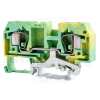 TRACON Védővezető ipari sorozatkapocs, rugós, sínre, zöld/sárga800V 57A 0.2-10 mm2 2P