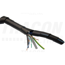 TRACON Vezetékösszefogó szalagspirál, feketedmin-dmax=20-120mm, PE villanyszerelés