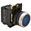 TRACON Világító nyomógomb, kék1×NO, 5A/230V AC-15, IP65, LED 230V AC/DC