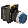 TRACON Világító nyomógomb, kiálló, kék1×NO, 5A/230V AC-15, IP65, LED 230V AC/DC