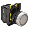 TRACON Világító nyomókapcsoló, fehér1×NO, 5A/230V AC-15, IP65, LED 230V AC/DC