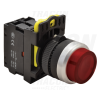 TRACON Világító nyomókapcsoló, kiálló, piros1×NC, 5A/230V AC-15, IP42, LED 230V AC/DC