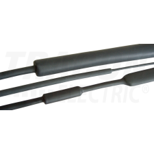 TRACON Zsugorcső, közepesfalú, 4_1 zsugorodás, gyantás, fekete8/2mm, POLIOLEFIN villanyszerelés
