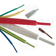 TRACON Zsugorcső, vékonyfalú, 2_1 zsugorodás, piros4,8/2,4mm, POLIOLEFIN villanyszerelés