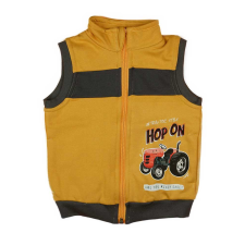 Traktor Belül bolyhos kisfiú mellény traktor mintával babapulóver, mellény