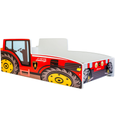 Traktor gyerekágy piros 140x70 gyermekágy