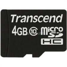 Transcend 4GB MICRO SDHC10(NOBOX+ADAPTER) . (TS4GUSDC10) memóriakártya