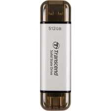 Transcend 512GB ESD310S USB 3.2 Gen 2 Type-A / Type-C Külső SSD - Ezüst (TS512GESD310S) merevlemez