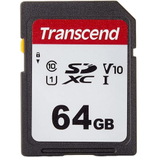 Transcend 64GB SDXC SDC300S Class 10 U1 V10 memóriakártya