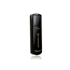 Transcend JetFlash 350 USB flash meghajtó 64 GB USB A típus 2.0 Fekete pendrive