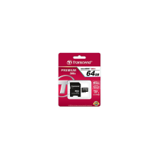 Transcend SD microSD Card  64GB Transcend SDXC Class10 w/adapter (TS64GUSDXC10) memóriakártya