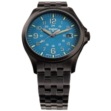 Traser H3 108740 P67 Officer GunMetal Skyblue Mens Watch 42mm 10ATM, karóra