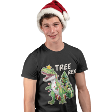  Tree Rex - Karácsonyi Férfi Póló férfi póló