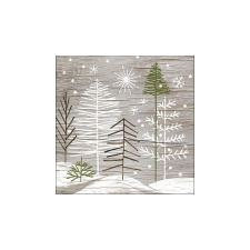 Trees On Wood papírszalvéta 33x33cm, 20db-os asztalterítő és szalvéta