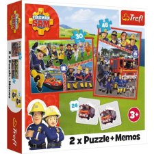 Trefl 2 az 1-ben puzzle és memóriajáték - Sam a tűzoltó (93334) puzzle, kirakós