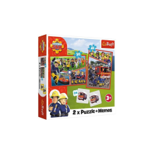 Trefl 2 az 1-ben puzzle és memóriajáték - Sam a tűzoltó (93334) puzzle, kirakós