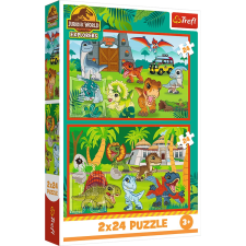 TREFL 2X70 Trefl 34437 kirakós játék 24 db Dinoszauruszok (34437) puzzle, kirakós
