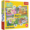 Trefl 4 Az 1-Ben Puzzle - , 35,48,54,70 db-os Puzzle - Spongyabob , 34674 (34674)