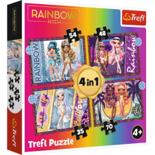 Trefl 4 az 1-ben puzzle (35,48,54,70 db-os) - Rainbow High divatbabák (34614) puzzle, kirakós