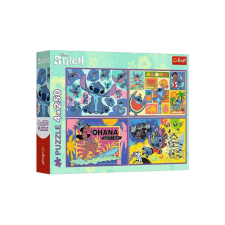 Trefl 4 x 250 db-os puzzle - Lilo és Stitch (13311) puzzle, kirakós