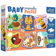Trefl Állatok 6 az 1-ben Baby Progressiv puzzle (44003T) (TR44003T) puzzle, kirakós