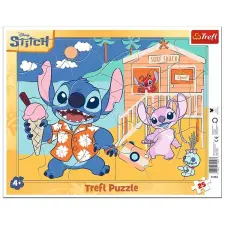 Trefl Disney Stitch a tengerparton 25db-os keretes puzzle - Trefl puzzle, kirakós