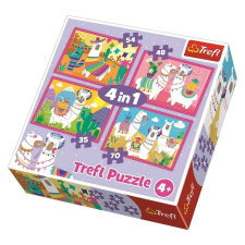 Trefl Láma vakációja 4in1 puzzle 34322 puzzle, kirakós