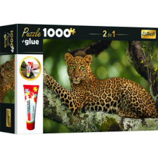Trefl : leopárd puzzle - 1000 darabos + ragasztó puzzle, kirakós