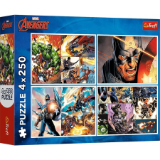 Trefl Marvel: Bosszúállók 4x250db-os puzzle - Trefl (13309 TR) puzzle, kirakós