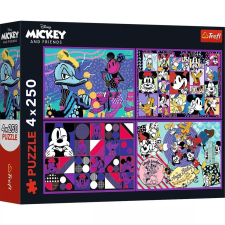 Trefl Mickey egér és barátai 4 x 250 darabos puzzle puzzle, kirakós