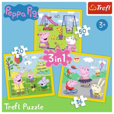 Trefl : Peppa boldog napja 3 az 1-ben puzzle puzzle, kirakós