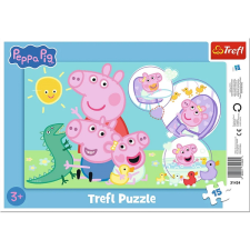 Trefl Peppa malac családi móka 15db-os keretes puzzle - Trefl puzzle, kirakós