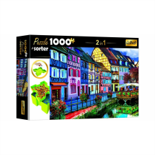 Trefl puzzle ragasztóval 1000 db - Színes utcakép puzzle, kirakós