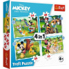 Trefl : szép nap mickey számára 4 az 1-ben puzzle - 35, 48, 54, 70 darabos