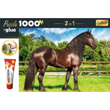 Trefl Trefl 2 az 1-ben puzzle Fríz ló 1000 darabos ragasztóval puzzle, kirakós