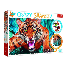 Trefl Trefl Puzzle támadó tigris 600 db - Crazy Shapes puzzle, kirakós