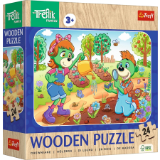 Trefl Treflíci famíliával ismerkedős fából készült puzzle - 24 darabos puzzle, kirakós