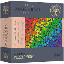 Trefl Wood Craft: Szivárvány pillangók fa puzzle 500+1 db-os – Trefl puzzle, kirakós