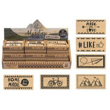Trendhaus Adventure fából készült nyomda – 6x3 cm kreatív és készségfejlesztő