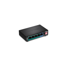 Trendnet Switch 5-port Gbit PoE+ long range 200m 32W Metall (TPE-LG50) hub és switch